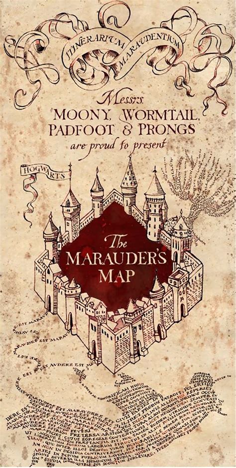 Full Harry Potter Marauders Map Printable